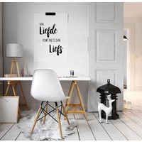 Es gibt nichts als Süße in der Liebe - Textposter - Wanddekoration - Schwarz-Weiß