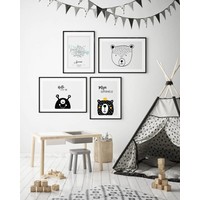 Birth poster Mint green - City map - Birthplace