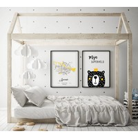 Birth Poster Yellow - City Map - Place of Birth