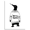 Kerstposter Merry Kissmass - kerstdecoratie - Zwart wit