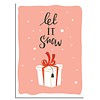 DesignClaud Weihnachtsposter Let it snow - Weihnachtsdekoration Farbenfroh