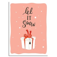 Weihnachtsposter Let it snow - Weihnachtsdekoration Farbenfroh