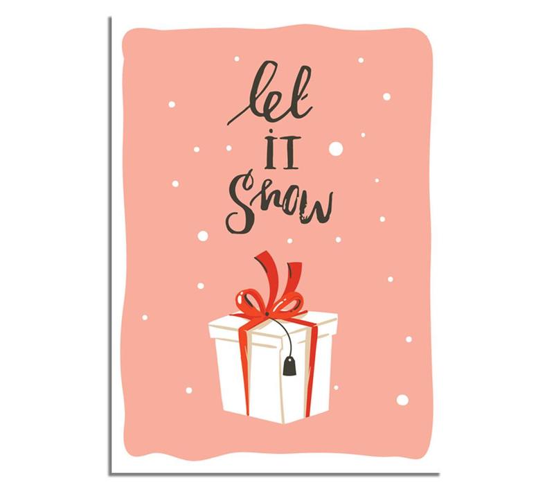 Weihnachtsposter Let it snow - Weihnachtsdekoration Farbenfroh