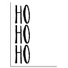 Kerstposter Ho ho ho - Kerstdecoratie Zwart wit
