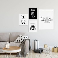 Weihnachtsposter 100% Weihnachten - Weihnachtsdekoration - schwarz-weiß