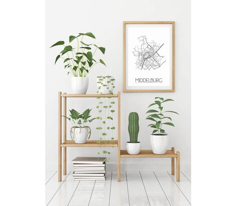 Karte Middelburg Stadtplan Poster -  Grau