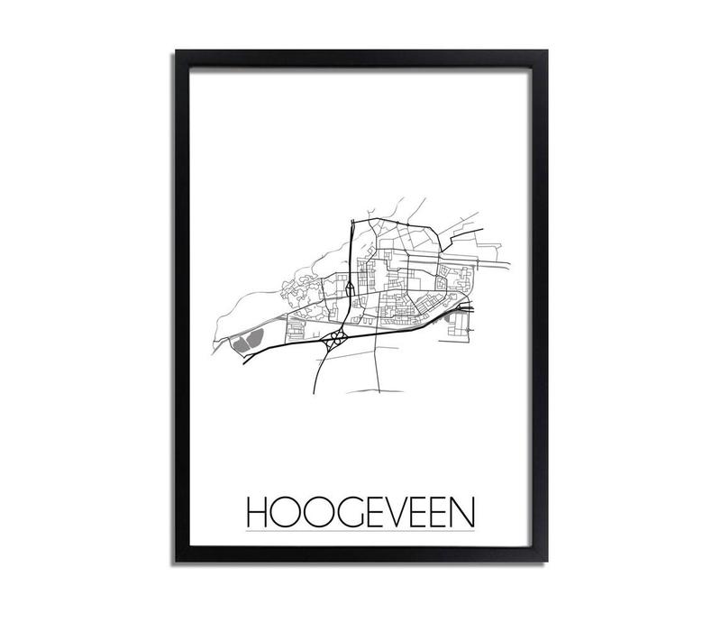 Hoogeveen Plattegrond poster