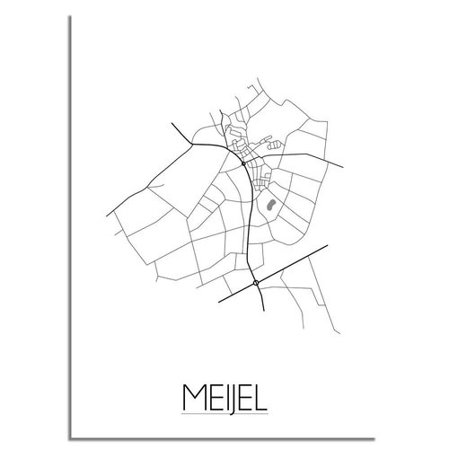 Meijel Plattegrond poster 