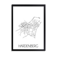 Hardenberg Plattegrond poster