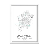 Hochzeitsposter Stadtplan - Hochzeitsgeschenk personalisiert
