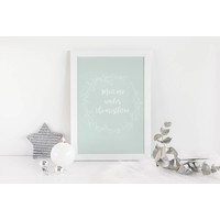Meet me under the mistletoe - Weihnachtsposter - Textposter - Minze