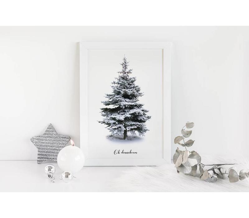 Weihnachtsbaumposter - Frohe Weihnachten - Weihnachtsposter - Innenposter - Wanddekoration - Weihnachtsbaum