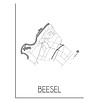 DesignClaud Beesel Stadtplan poster plakat - Weiß grau schwarz