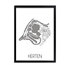 DesignClaud Herten Stadtplan poster plakat - Weiß grau schwarz