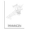 DesignClaud Panningen Stadtplan poster plakat - Weiß grau schwarz
