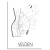 DesignClaud Velden Stadtplan poster plakat - Weiß grau schwarz