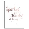 DesignClaud Weihnachtsposter funkelt und funkelt bis zum Anschlag - Weihnachtsdekoration Kupferfolie + weiß