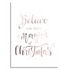 Weihnachtsposter Believe in the magic of Christmas - Weihnachtsdekoration Kupferfolie + weiß
