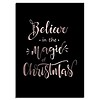 DesignClaud Weihnachtsposter Believe in the magic of Christmas - Weihnachtsdekoration Kupferfolie + schwarz