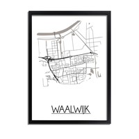 Waalwijk Plattegrond poster