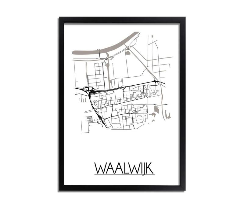 Waalwijk Plattegrond poster