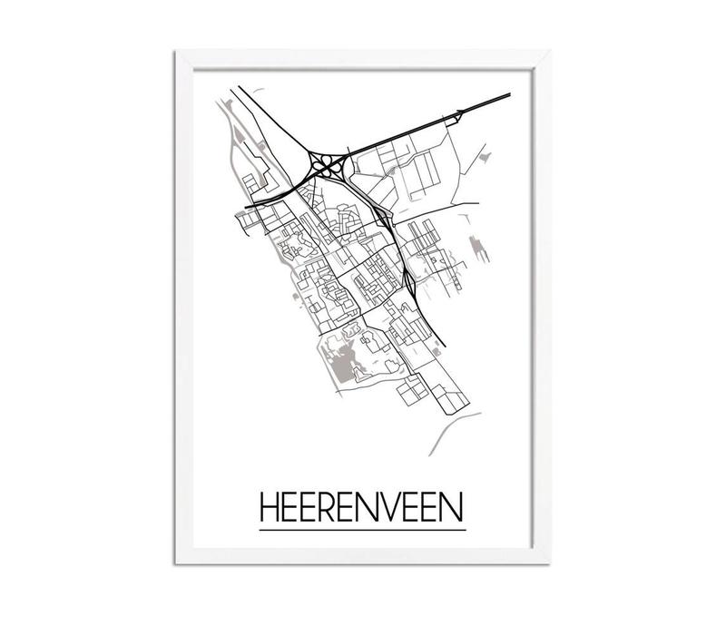 Heerenveen Plattegrond poster