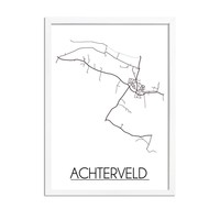 Achterveld Plattegrond poster