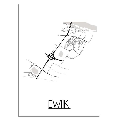 Ewijk Plattegrond poster 