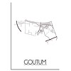 DesignClaud Goutum Stadtplan-poster - Weiß Schwarz Grau