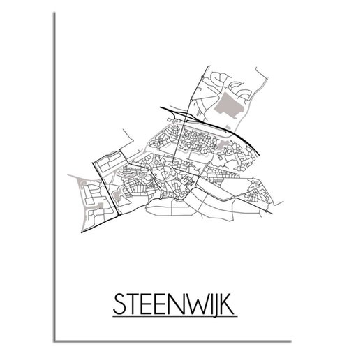 Steenwijk Plattegrond poster 