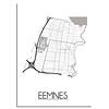 Eemnes Stadtplan-poster - Weiß Schwarz Grau