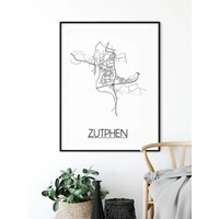 Zutphen Plattegrond poster