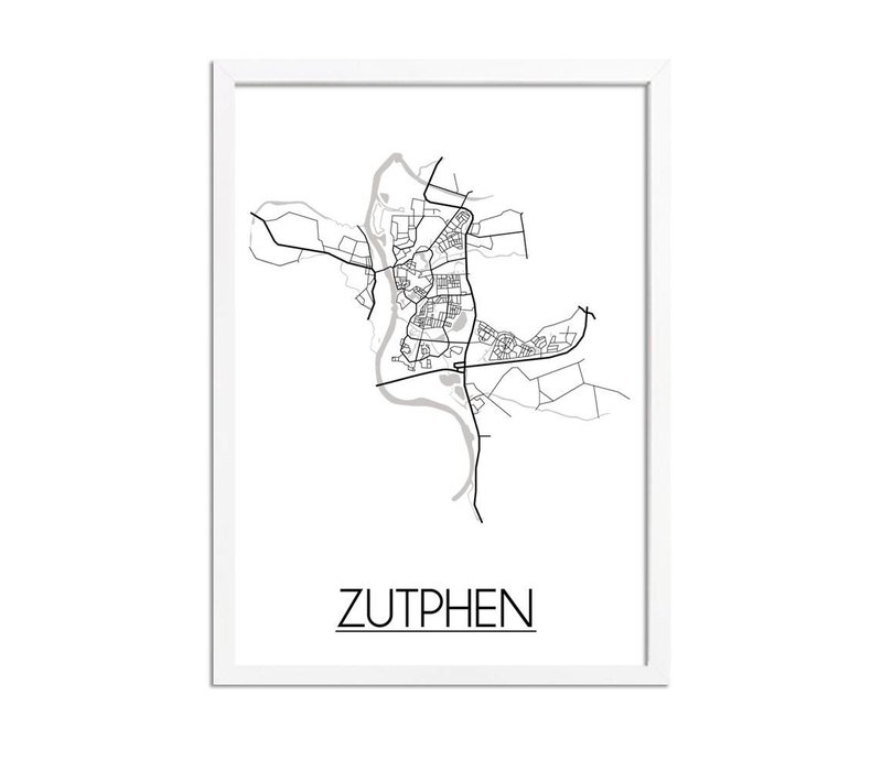 Zutphen Plattegrond poster