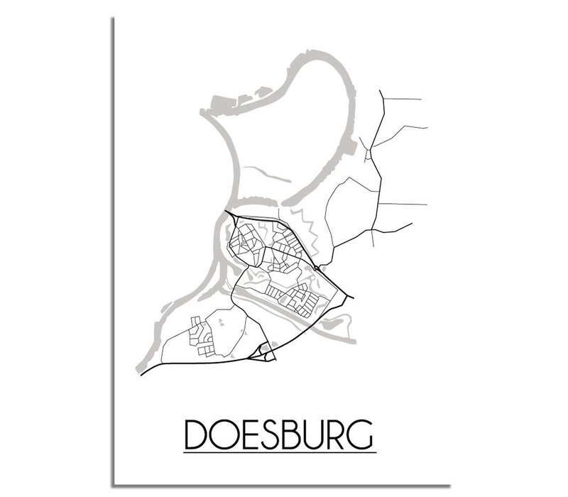 Doesburg Plattegrond poster