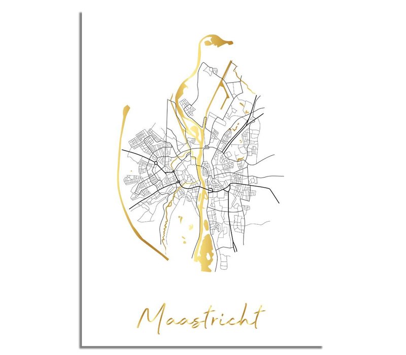 Stadtplan Dorf Goldfolie / Silberfolie / Kupferfolie