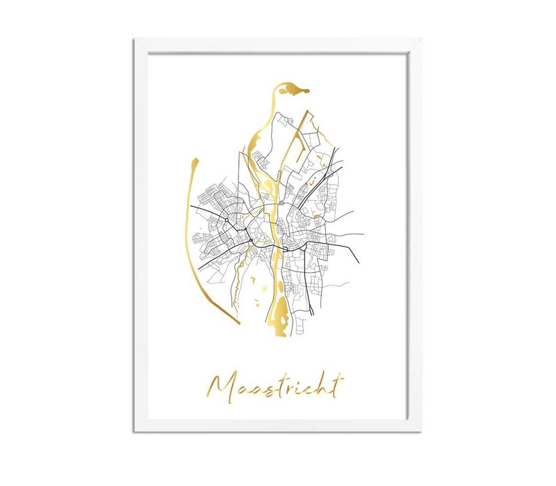 Stadtplan Dorf Goldfolie / Silberfolie / Kupferfolie