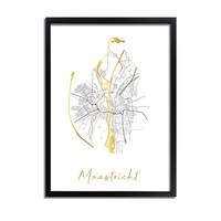 Stadtplan Dorf Goldfolie / Silberfolie / Kupferfolie