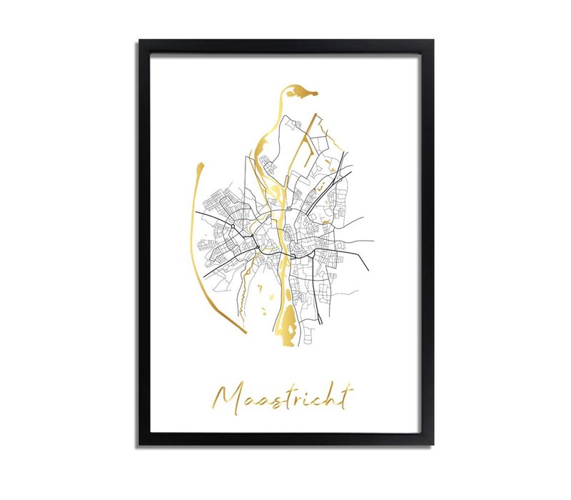Stadtplan Dorf Goldfolie / Silberfolie / Kupferfolie