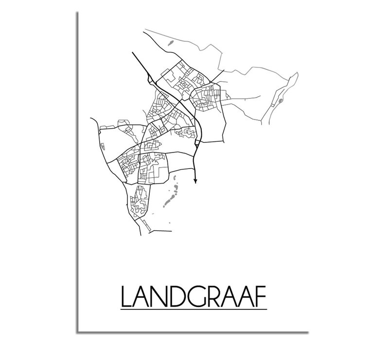 Landgraaf Stadtplan-poster