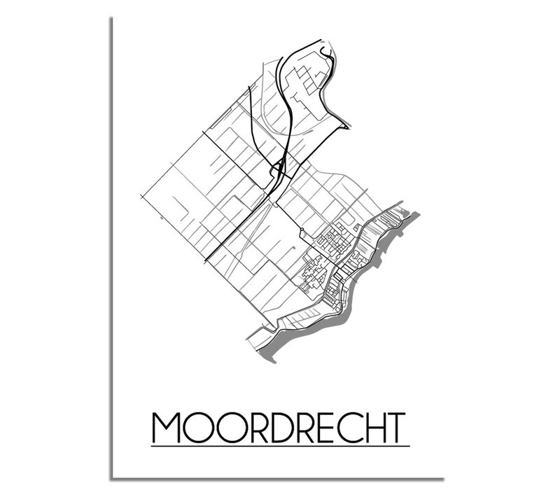Moordrecht Stadtplan-poster