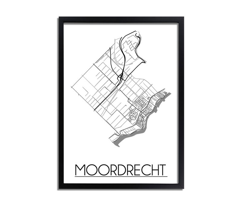 Moordrecht Stadtplan-poster