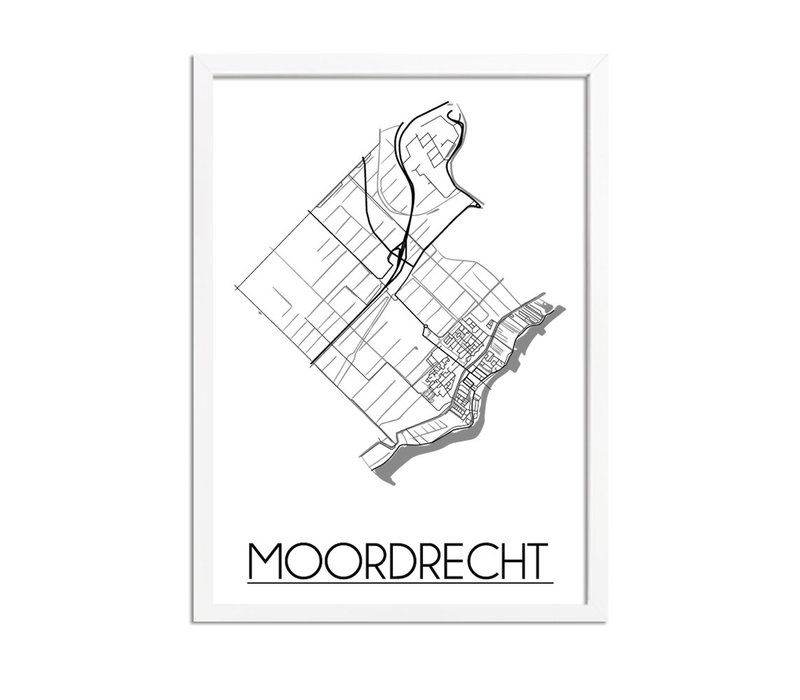Moordrecht Stadtplan-poster