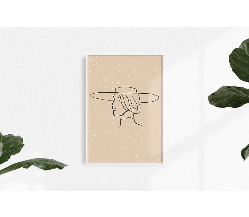 Frau mit Hut Poster