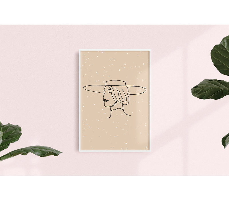 Frau mit Hut Poster