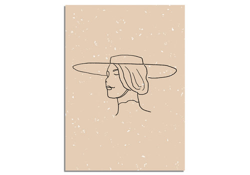 DesignClaud Frau mit Hut Poster