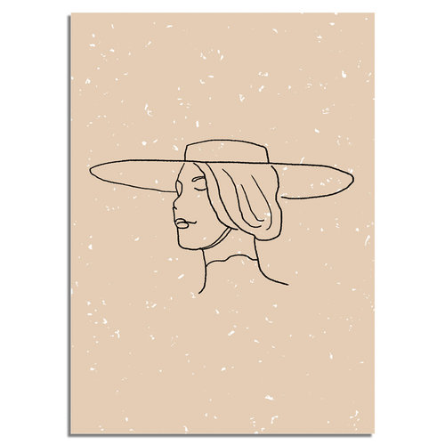 Frau mit Hut Poster 