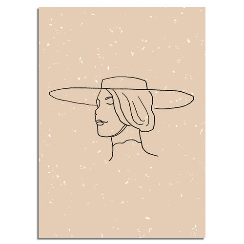 Vrouw met hoed Poster 