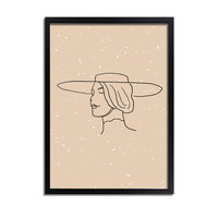 Frau mit Hut Poster