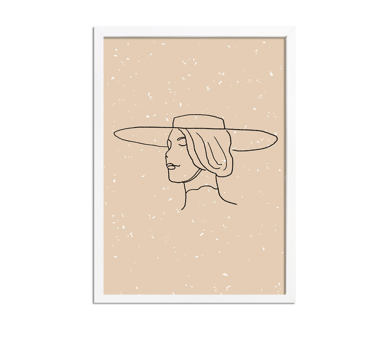 Frau mit Hut Poster