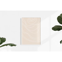 Linien Sandfarbe - Grafikposter